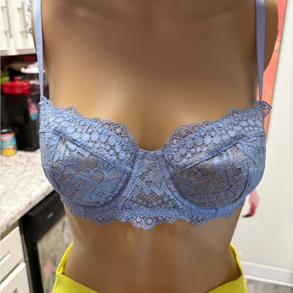 Free People Intimately Maja Convertible Underwire Bra 34C Periwinkle Blue